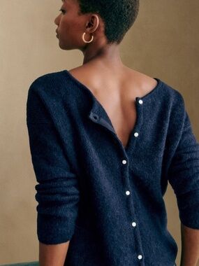 Sezane Gaspard Cardigan, Navy S